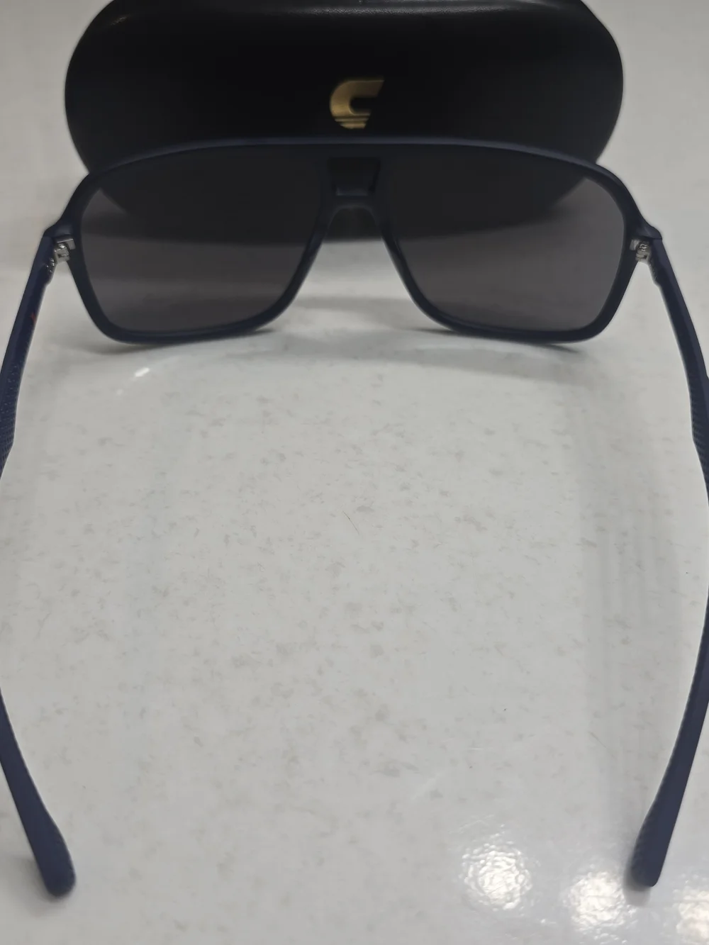 Carrera Matte Navy Blue Sunglasses with Tinted Lenses - Picture 4 of 7